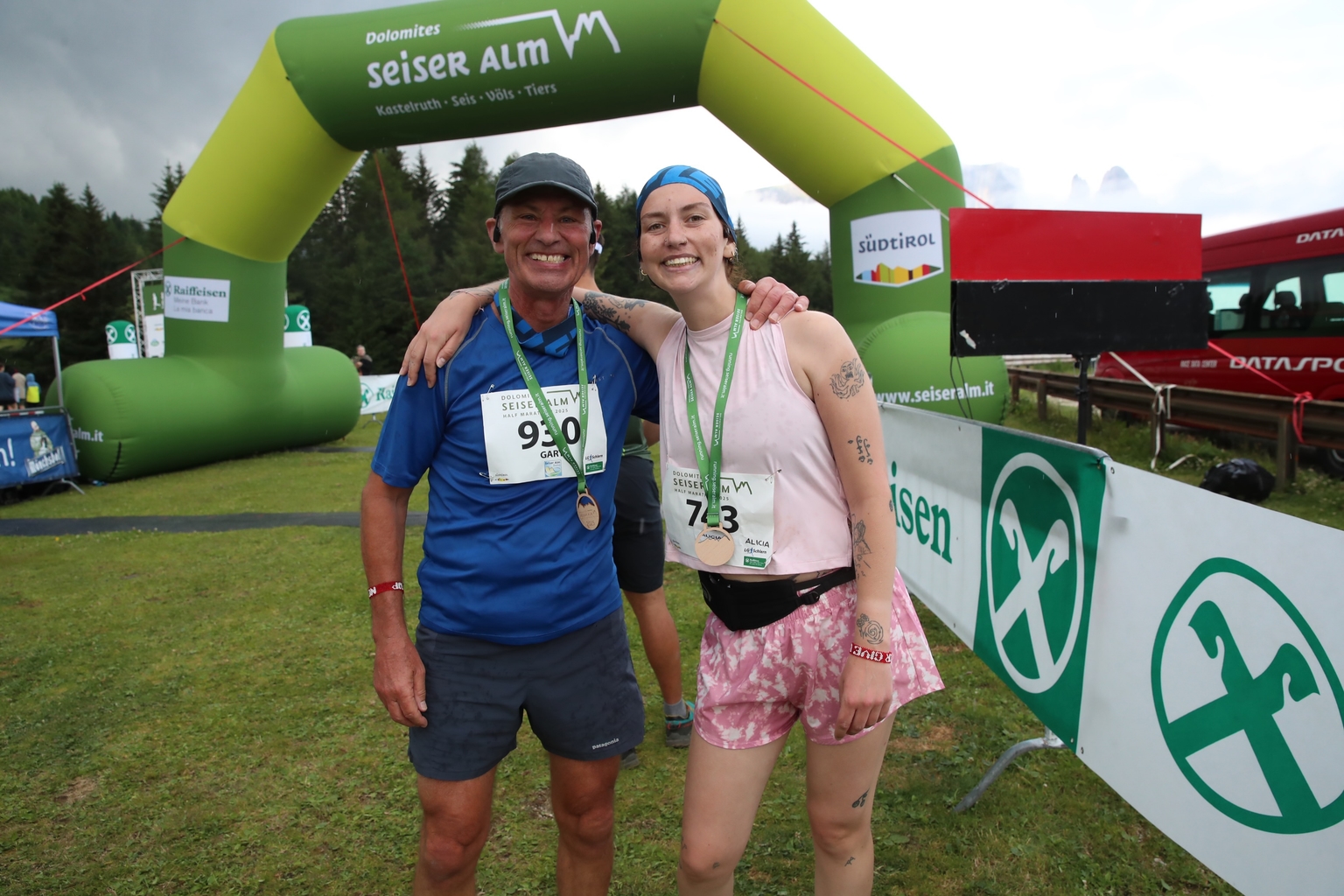 Alicia and Gary at the finish